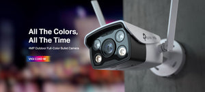 TP-Link VIGI C340-W  4MP Outdoor Full-Color Wi-Fi Bullet Network Camera WIFI / TPLINK VIGI C340-W CCTV