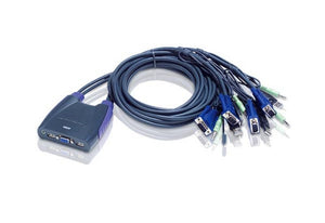 KVM Switch 4Port USB VGA/Audio Cable (0.9m, 1.2m) Aten CS64US