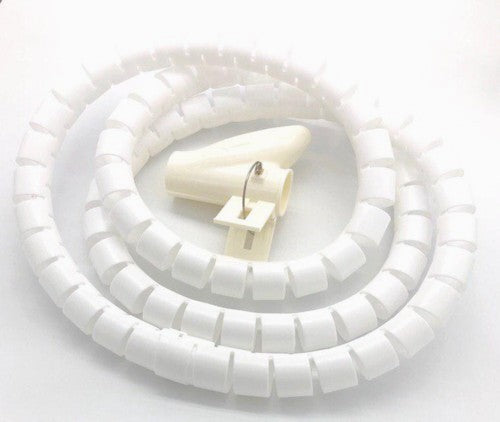Cable Organizer 22mm Diameter 1.5Meter White with Zipper