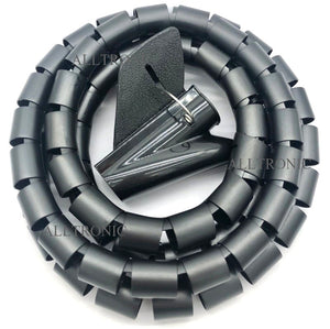 Cable Organizer 22mm Diameter 1.5Meter Black with Zipper
