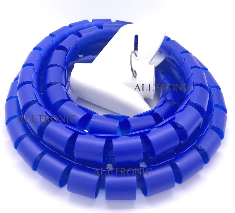 Cable Organizer 22mm Diameter 1.5Meter Blue with Zipper
