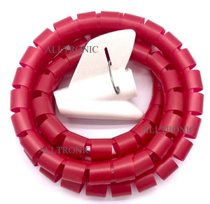 Cable Organizer 22mm Diameter 1.5Meter Red with Zipper