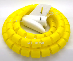 Cable Organizer 22mm Diameter 1.5Meter Yellow with Zipper