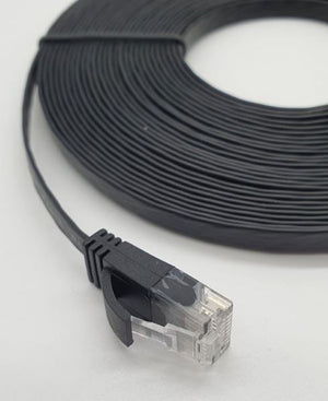 CAT 6 UTP RJ45 Lan Cable 8Meter Flat (Black)