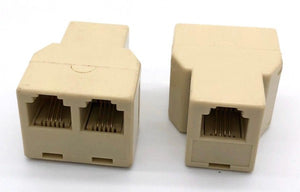 Telephone Connector RJ11 Splitter 1 Female to 2 Female