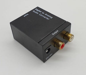 Audio Optical to Analog Converter - Optical to 2RCA Converter / Digital to Analog