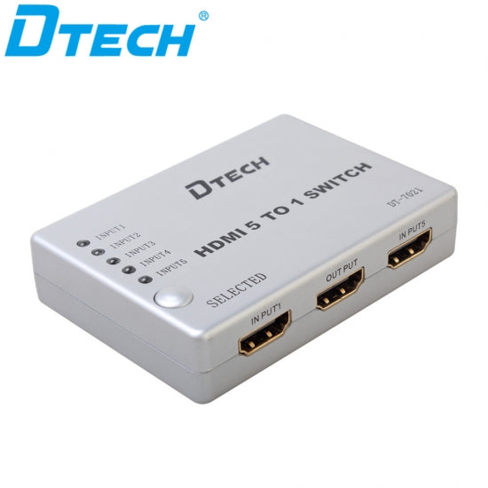 DTECH HDMI Switch 5 to 1 Port / HDMI 5in1out  Switch DT-7021/DT7021