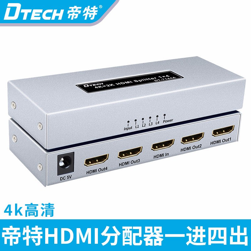 DTECH HDMI Splitter 1 to 4 4k x 2k DT7144A HD Video Computer TV Splitter HDMI HD Splitter