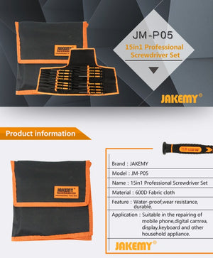 Precision Screw Driver Bag Set 15in1 JM-P05 / JMP05 Jakemy