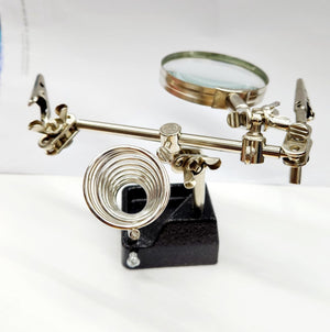 Mini Soldering stand with magnifiing glass - JM506