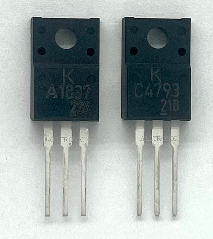 Power Amplifier Transistor KTA1837 / KTC4793 TO220 KEC Korea