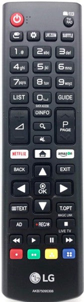 Genuine LED TV Remote Control LG AKB75095308 (Netflix/Amazon Function Key)