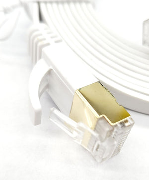 CAT6 UTP RJ45 Ethernet Cable  Flat - Gigabit 0.5m / 1m /1.5m / 2m / 3m / 5m / 10m  Gold Plated Connector OEM