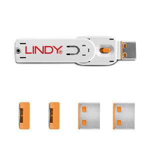 Lindy USB A Blocker Orange