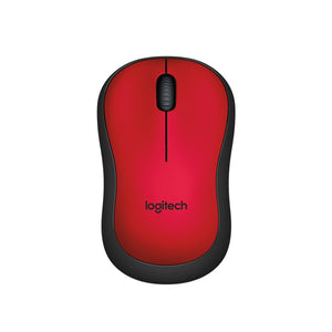 Logitech M221 Wireless Mouse Silent Charcoal / Blue / Red