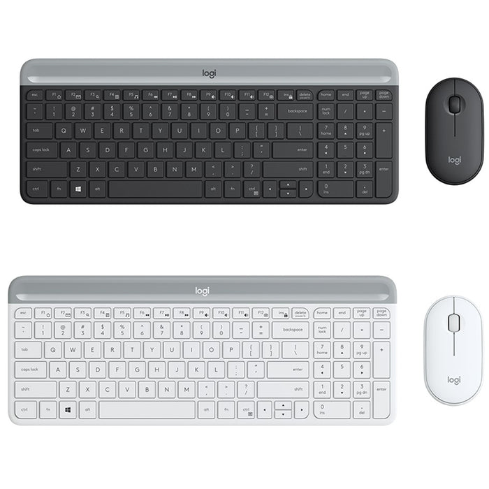 Logitech MK470 Slim Wireless Keyboard and Mouse Combo Graphite/Off-White