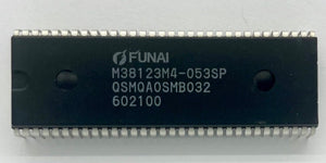 Audio Video Controller IC M38123M4-053SP / QSMQAOSMB032 DIP64 FUNAI