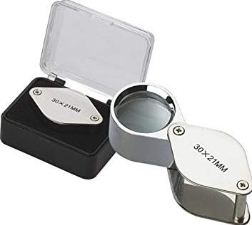 Travel Magnifying Glass 30x 21mm Jewel Loupe (Model 55367)