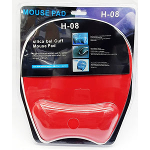 Antislip Ergonomic Mousepad with Wristrest H08 / H-08  Black / Blue / Red / Size - Large