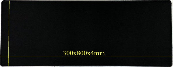 Anti Slip Ergonomic Gaming Mousepad 300 x 800 x 4mm Black with Black Trim