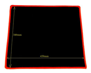 Anti Slip Mousepad  340 X 430 x 4mm Black with Red Trim