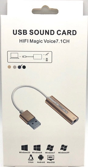 USB2 to Audio Sound Converter Cable 10cm w +- Vol (Hifi magic v7.1ch)  PD570