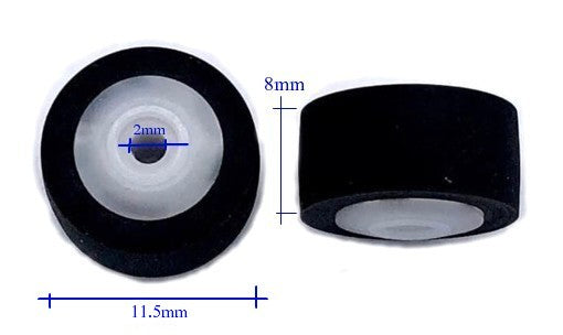 Audio Cassette Pinch Roller 11.5x8x2mm for JVC/Sony