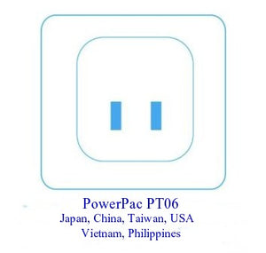 PowerPac PT06 Multi Travel Adpaptor  Japan/Taiwan/USA/Thailand/Philippines/Vietnam