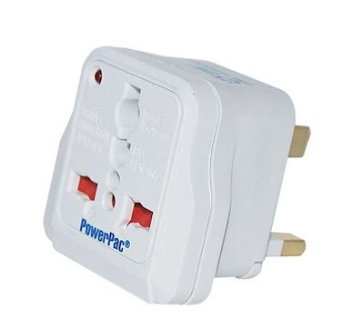 Powerpac Universal Travel Adaptor  PT13BK (UK, HKG, SIN, MAL)