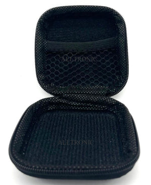 Universal Traveller Zip Pouch 8x8x3 cm Square Black - Smooth Face