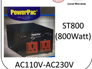 Powerpac 800W Heavy Duty Step Up & Down Voltage Converter Transformer 110V / 220V Voltage Regulator (ST800)