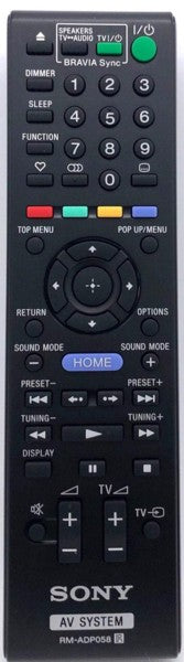 Genuine Bluray / DVD Remote Control RM-ADP058 / RMADP058 148944111 Sony