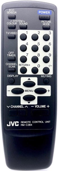 Original TV Remote Control RMC364 / RM-C364-1H (Black) JVC