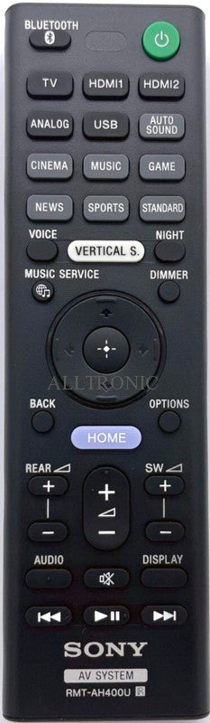 Home Theater Remote Control RMT-AH400U / RMTAH400U Sony