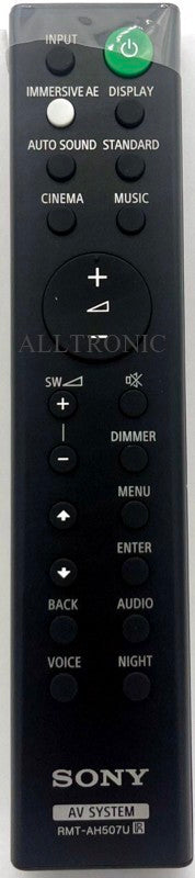 La télécommande RMT-AH507U remplace celle des systèmes de barres de son Sony HT-G700, SA-G700 et La télécommande RMT-AH507U remplace celle des systèmes de barres de son Sony HT-G700, SA-G700 et