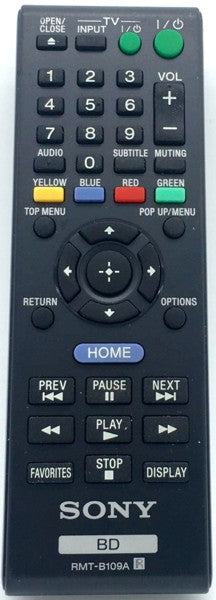 Genuine Bluray / DVD Remote Control RMT-B109A / RMTB109A 148939911 Sony