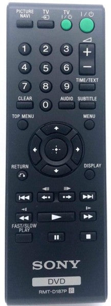 DVD Recorder Remote Control RMT-D187P / RMTD187P Sony