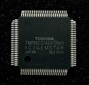 Color TV/VCR  Controller IC TMP90CS74DF-7901 QFP100 Gemstar / Toshiba