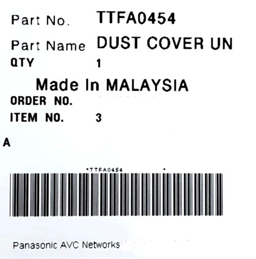 Audio Vinyl Turntable Dust Cover Unit TTFA0617 =  TTFA0454 - Technics