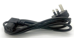 Power Cord 3Pin UK to C13 (Right Angle) 0.75mm2 1.8Meter with Safety Approved Mark