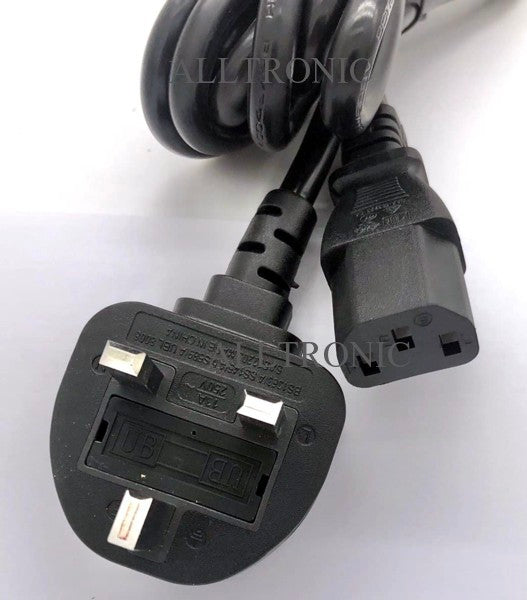 Power Cord 3Pin UK to C13 3Meter 1.0mm2 with Safety Approved Mark