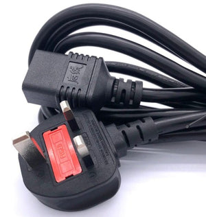 Power Cord 3Pin UK to C19 3Meter 3x1.5mm2 Cord with Safety Approved Mark