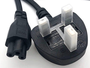 Power Cord 3Pin UK to C5 (Notebook) 1.5Meter with Safety Approved Mark