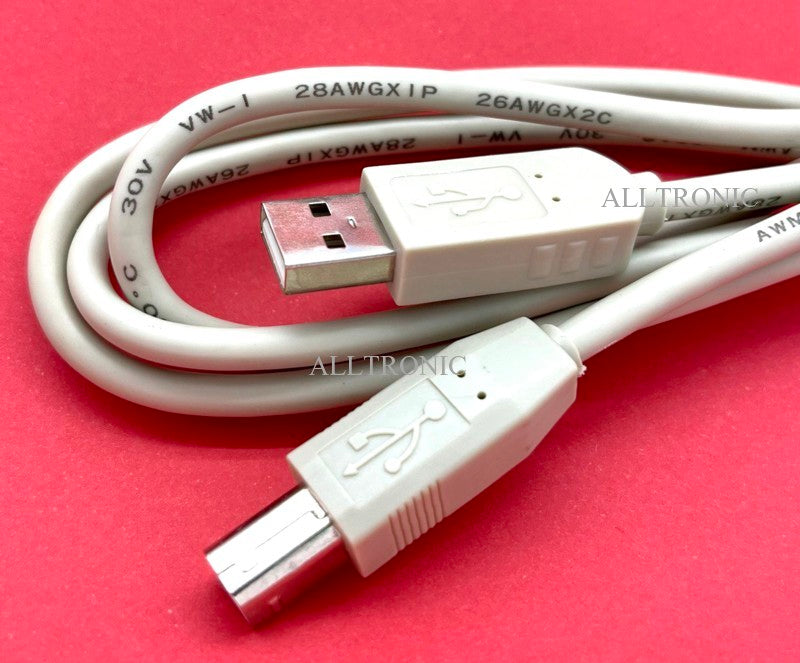 USB Printer Cable  USB A (M) to USB B (M) Cable 1.8 Meter  - Ivory