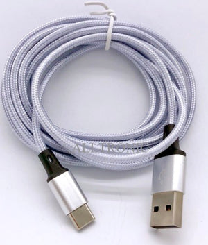 USB Type C to USB A Charging Cable Nylon 2 Meter
