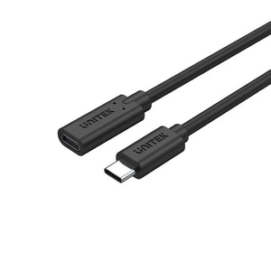 Unitek C14086BK USB-C Extension Cable with 4K@60Hz, 100W Power Delivery and 10Gbps Data USB 3.2 Gen2 / Type C