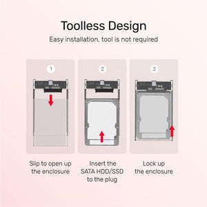 Unitek S1103D USB-TypeC (TYPE C) to SATA6G HDD SSD Enclosure