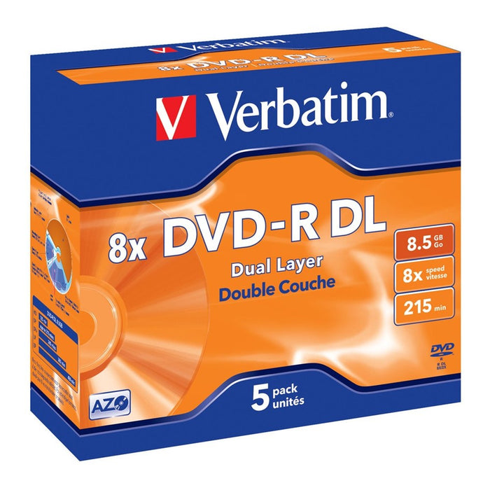 Verbatim DVD-R DL 8x 8.5Gb 5pcs #43596 with Jewel Case