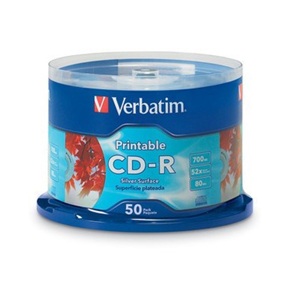 Verbatim CD-R Printable silver surface 50pcs P/N: 95005