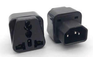 Universal Adaptor to C14 Male WA320 UPS (Black)